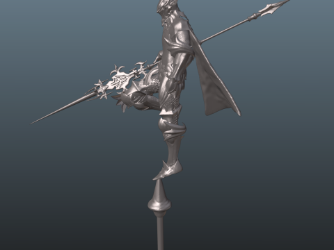 Final Fantasy XVI Knight of the Blinding Dawn a bonus spear 3D Print Model