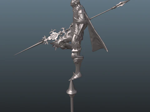 Final Fantasy XVI Knight of the Blinding Dawn a bonus spear 3D Print Model
