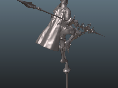 Final Fantasy XVI Knight of the Blinding Dawn a bonus spear 3D Print Model