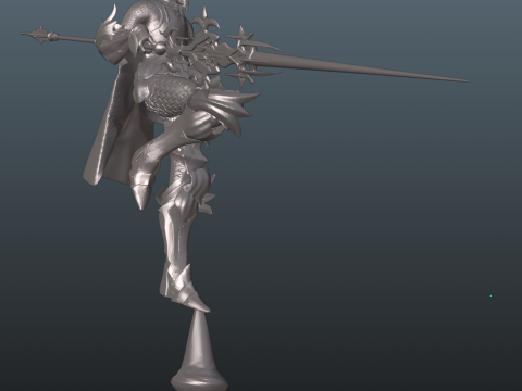 Final Fantasy XVI Knight of the Blinding Dawn a bonus spear 3D Print Model