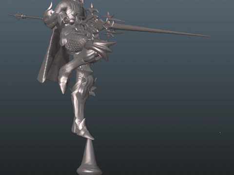Final Fantasy XVI Knight of the Blinding Dawn a bonus spear 3D Print Model