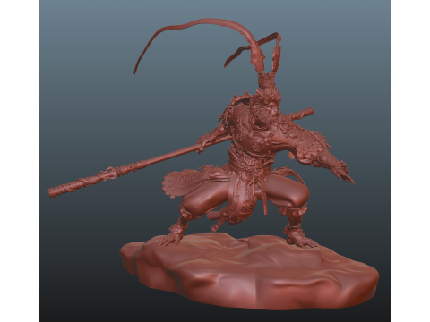 Black Myth Wukong cloud Bonus Wukong Staff and Mug 3Dプリントモデル