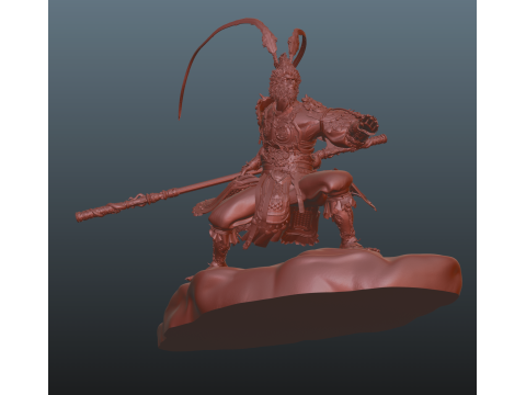 Black Myth Wukong cloud Bonus Wukong Staff and Mug 3Dプリントモデル