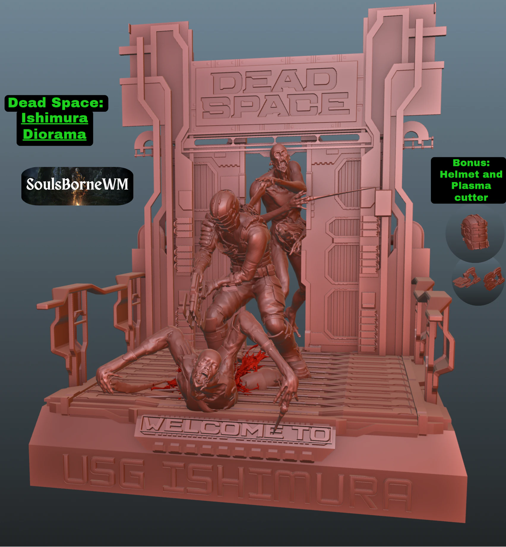 Dead Space Welcome to Ishimura 3D Print Model .c4d .max .obj .3ds .fbx .stl .blend