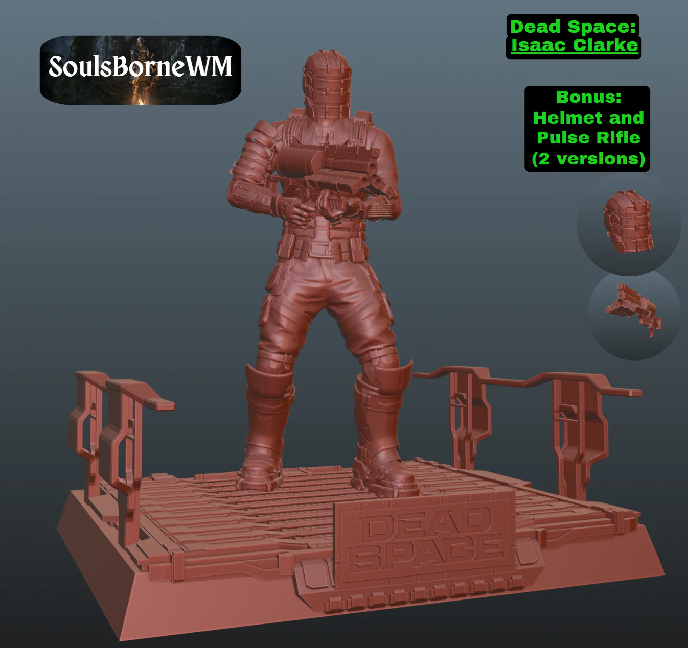 Dead Space Pose 2 3D Print Model .c4d .max .obj .3ds .fbx .stl .blend 