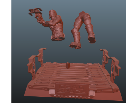 Dead Space Pose 3 3Dプリントモデル