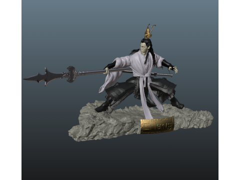 Erlang - Black Myth Wukong Stl With Dog 3D Print Model
