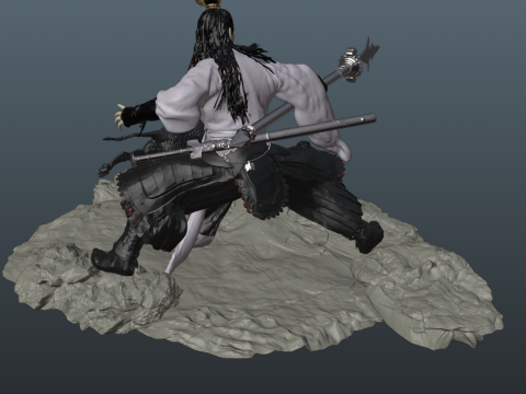 Erlang - Black Myth Wukong Stl With Dog 3D Print Model