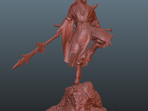 Erlang - Black Myth Wukong Pose 2 3Dプリントモデル