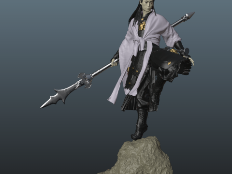 Erlang - Black Myth Wukong Pose 2 3Dプリントモデル