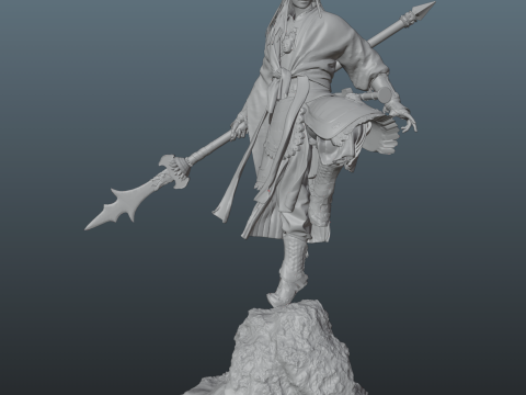 Erlang - Black Myth Wukong Pose 2 3Dプリントモデル