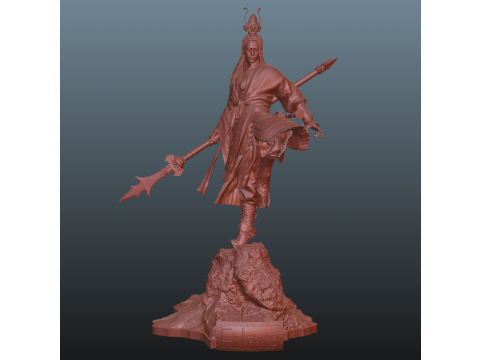 Erlang - Black Myth Wukong Pose 2 3Dプリントモデル