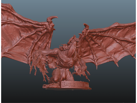Bayle Open Wings STL Elden Ring 3D Print Model