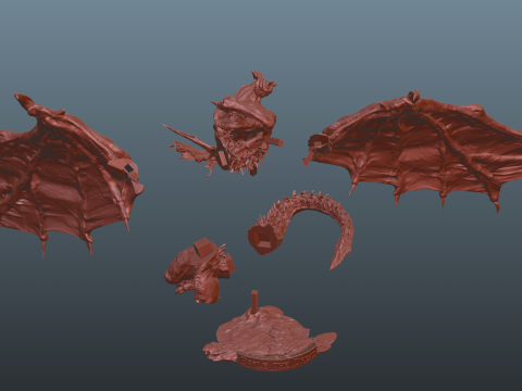 Bayle Open Wings STL Elden Ring 3D Print Model