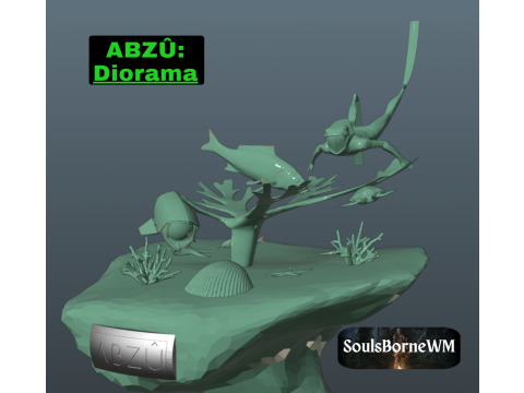 Abzu Diorama 3Dプリントモデル