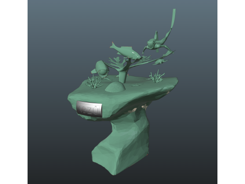 Abzu Diorama 3Dプリントモデル