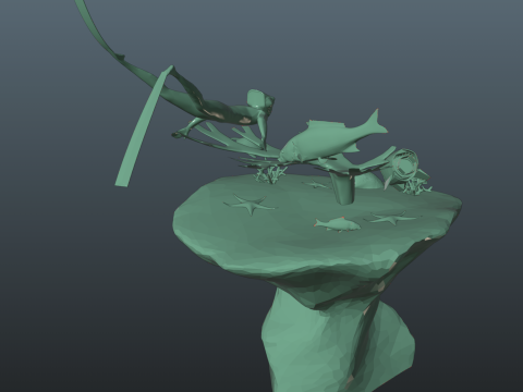 Abzu Diorama 3Dプリントモデル