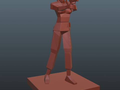 Jill Valentine RE1 PSX Style 3Dプリントモデル