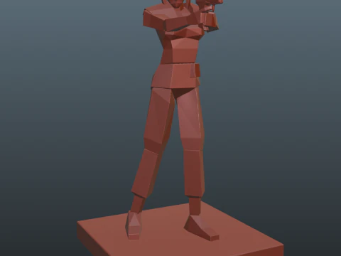 Jill Valentine RE1 PSX Style 3D Print Model