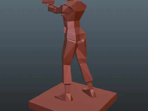 Jill Valentine RE1 PSX Style 3D Print Model
