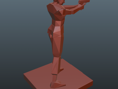 Jill Valentine RE1 PSX Style 3Dプリントモデル