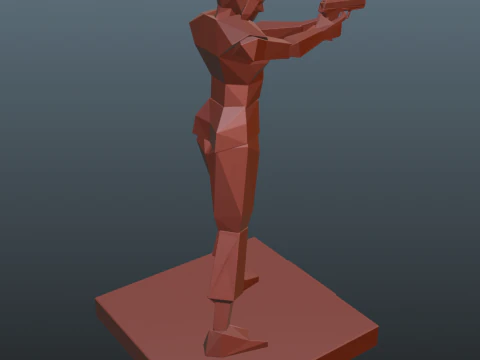 Jill Valentine RE1 PSX Style 3D Print Model