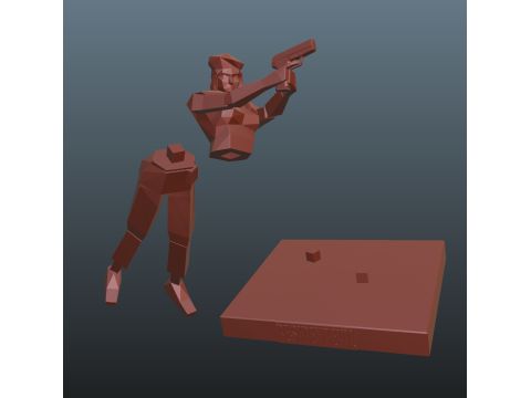 Jill Valentine RE1 PSX Style 3Dプリントモデル