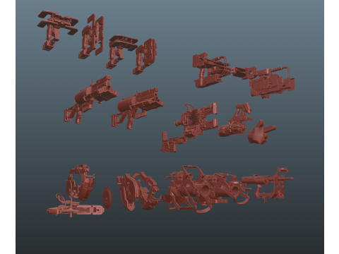 Dead Space Weapons pack 3D Baskı Modeli