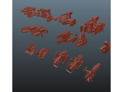 Dead Space Weapons pack 3D Baskı Modeli