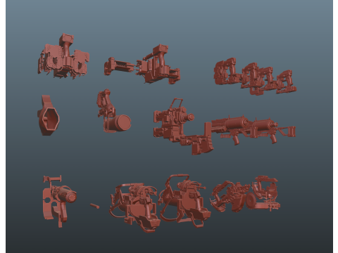 Dead Space Weapons pack 3D Baskı Modeli