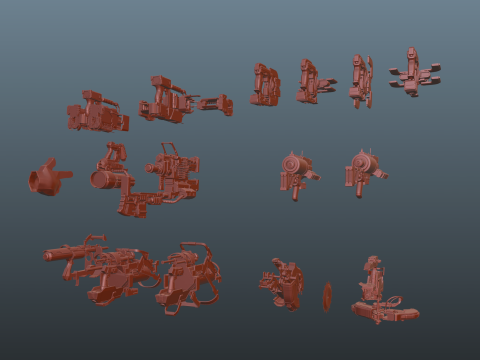 Dead Space Weapons pack 3D Baskı Modeli