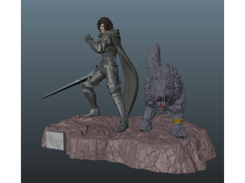 Final Fantasy XVI Clive and Torgal Bundle 3D Print Model