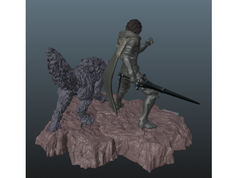 Final Fantasy XVI Clive and Torgal Bundle 3D Print Model