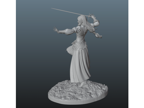 Final Fantasy 16 Jill Warrick 3D-printmodel