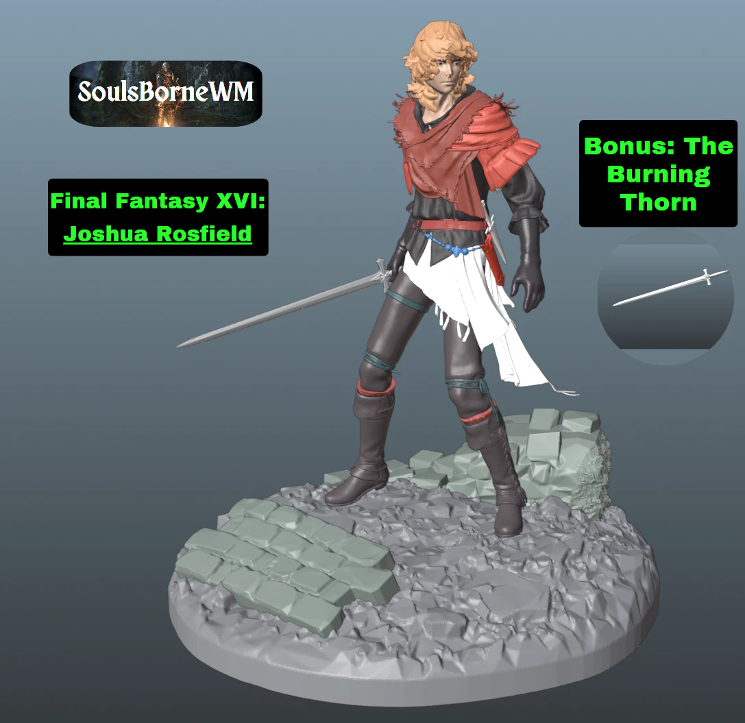 Final Fantasy 16 Joshua Rosfield 3D Print Model .c4d .max .obj .3ds .fbx .stl .blend 