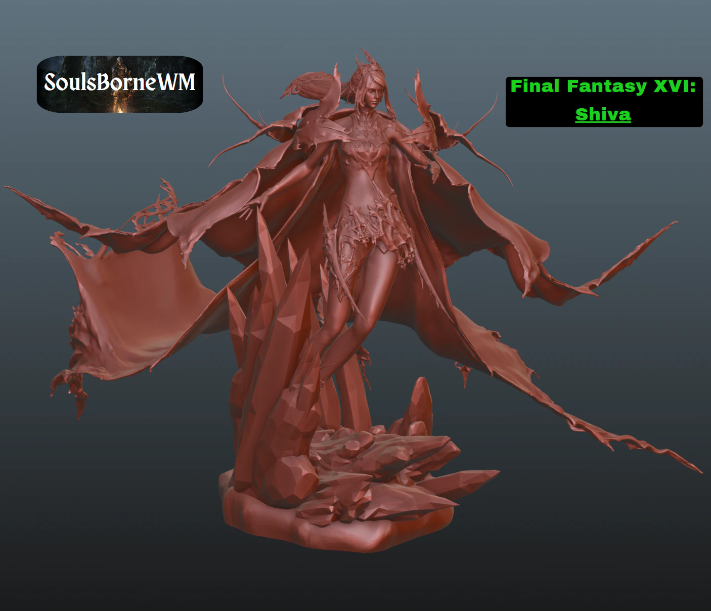 Final Fantasy 16 Shiva 3D Print Model .c4d .max .obj .3ds .fbx .stl .blend 