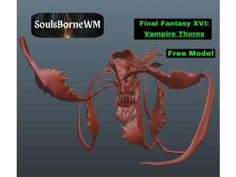 Final Fantasy 16 Vampire Thorns 3Dプリントモデル