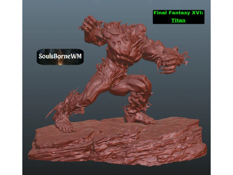Final Fantasy 16 Tit&atilde; Modelo de Impressão 3D