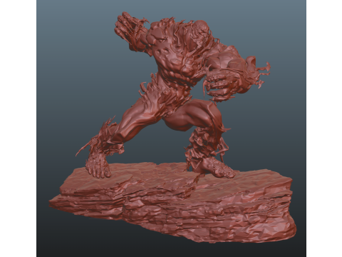 Final Fantasy 16 Titan Model Cetak 3D