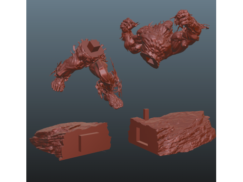 Final Fantasy 16 Titan Model Cetak 3D