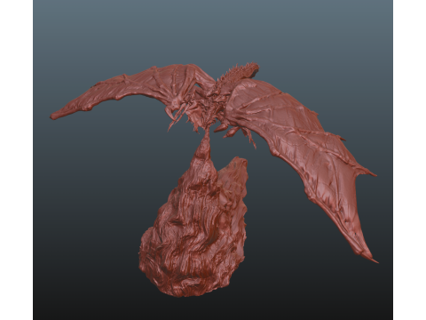 Elden Ring Bayle the Dread lamp Dragon Lamp 3Dプリントモデル