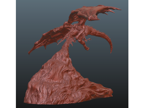 Elden Ring Bayle the Dread lamp Dragon Lamp 3Dプリントモデル