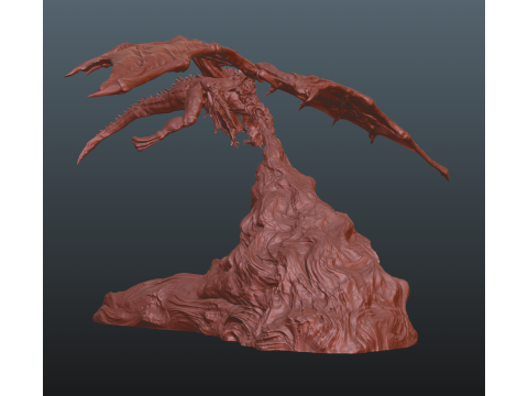 Elden Ring Bayle the Dread lamp Dragon Lamp 3Dプリントモデル
