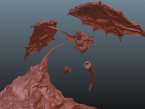 Elden Ring Bayle the Dread lamp Dragon Lamp 3Dプリントモデル