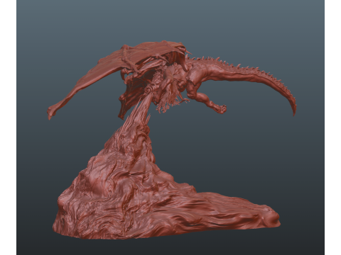 Elden Ring Bayle the Dread lamp Dragon Lamp 3Dプリントモデル