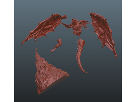 Elden Ring Bayle the Dread lamp Dragon Lamp 3Dプリントモデル