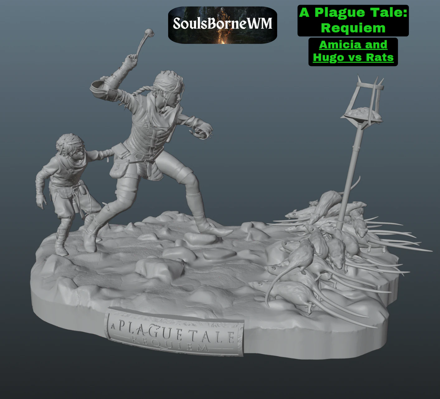 Um conto de peste Modelo de Impressão 3D .c4d .max .obj .3ds .fbx .stl .blend 