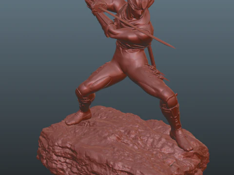 Ninja Gaiden 2 Black Ryu Hayabusa pose 2 Modelo de impresión 3D