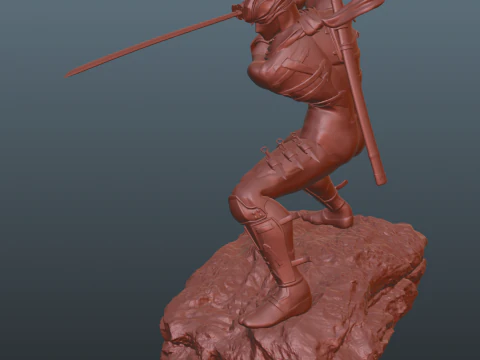 Ninja Gaiden 2 Black Ryu Hayabusa pose 2 Modelo de impresión 3D