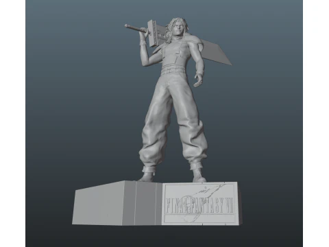 Final Fantasy VII Zack 3D Print Model